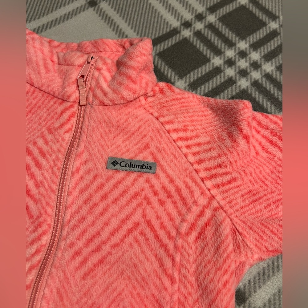 Columbia Coral Chevron Fleece Jacket Girls Medium - Picture 8 of 13